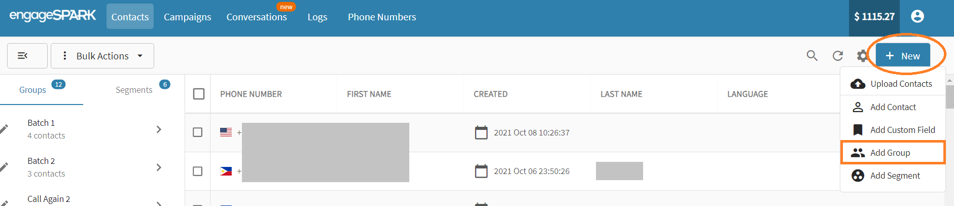 engageSPARK_contacts
